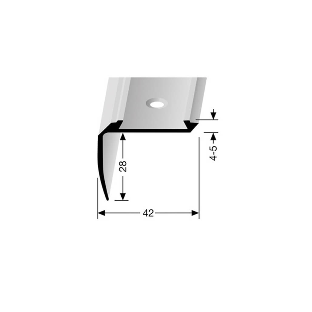 Stair nosing profile 702  (excl. insert)