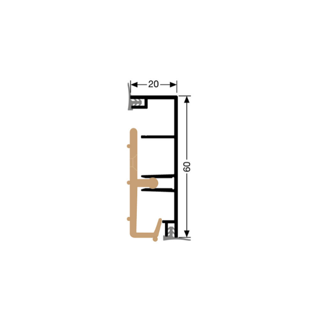 Aluminium Skirting board 938D